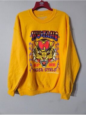 Wu-Tang Yellow Tiger Graphic Crewneck Sweatshirt